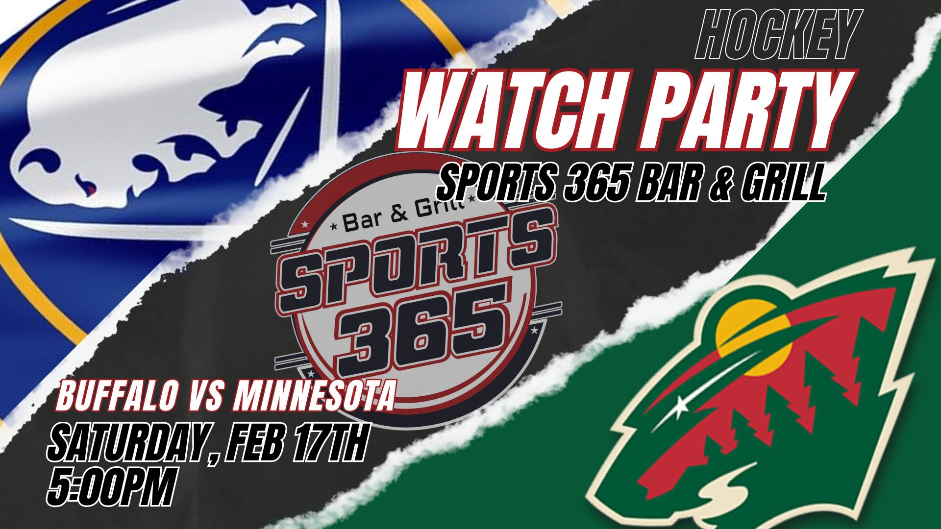 Watch Party Buffalo Sabres vs Minnesota Wild