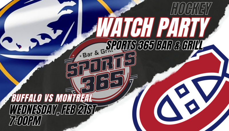Watch Party Buffalo Sabres vs Montreal Canadiens