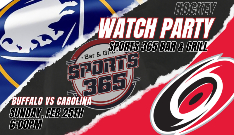 Watch Party Buffalo Sabres vs Carolina Hurricanes