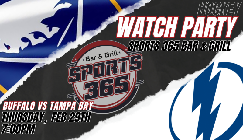 Watch Party Buffalo Sabres vs Tampa Bay Lightning